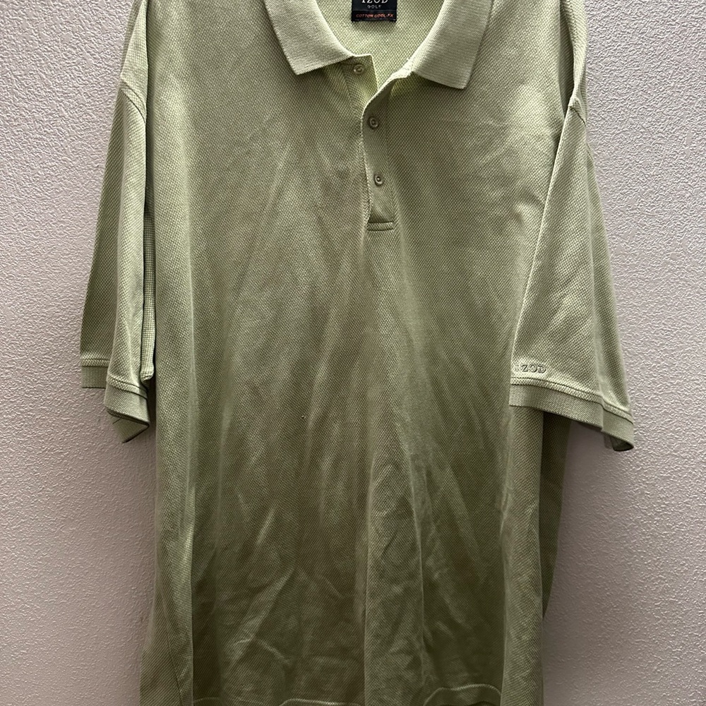Izod Green Golf Polo Shirt with Classic Collar